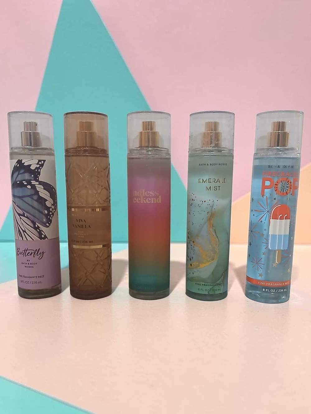Bath & Body Works Pastel & Gold Fragrance Mist Set